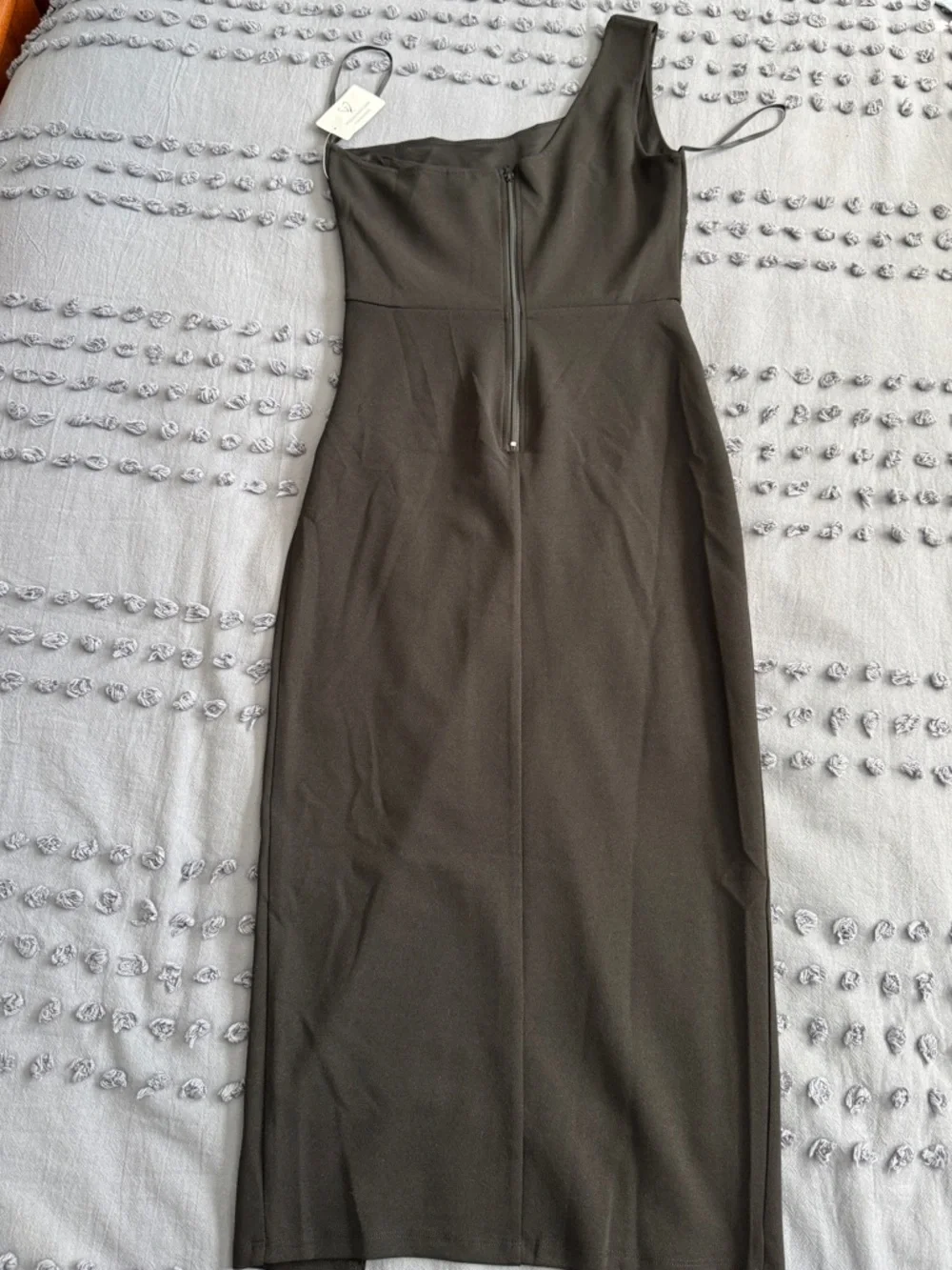 Women's Black One-Shoulder Midi Dress - Picture 5 of 7
